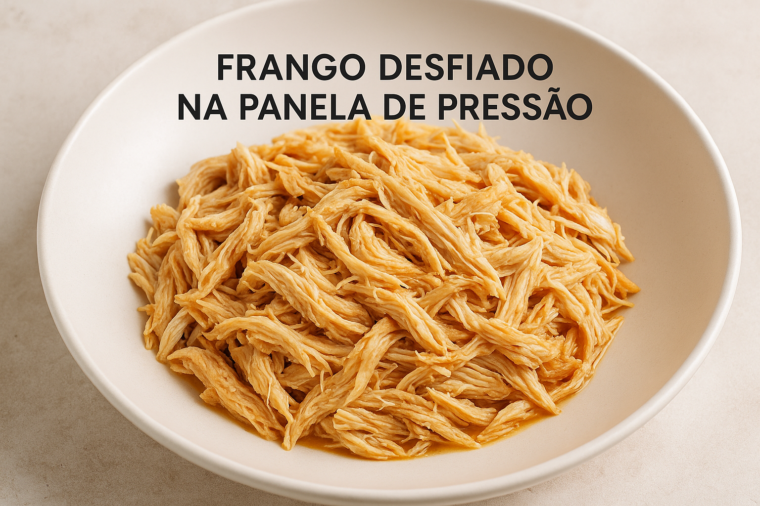 Frango Desfiado na Panela de Pressão – Duas Receitas